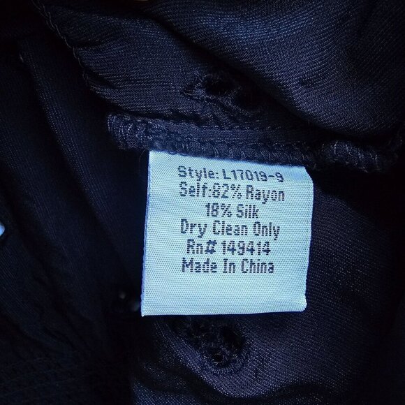 Jade Johnny Was Silk Blend Velvet Embroidered Top With Tassel Tie, Size Small - Picture 5 of 11